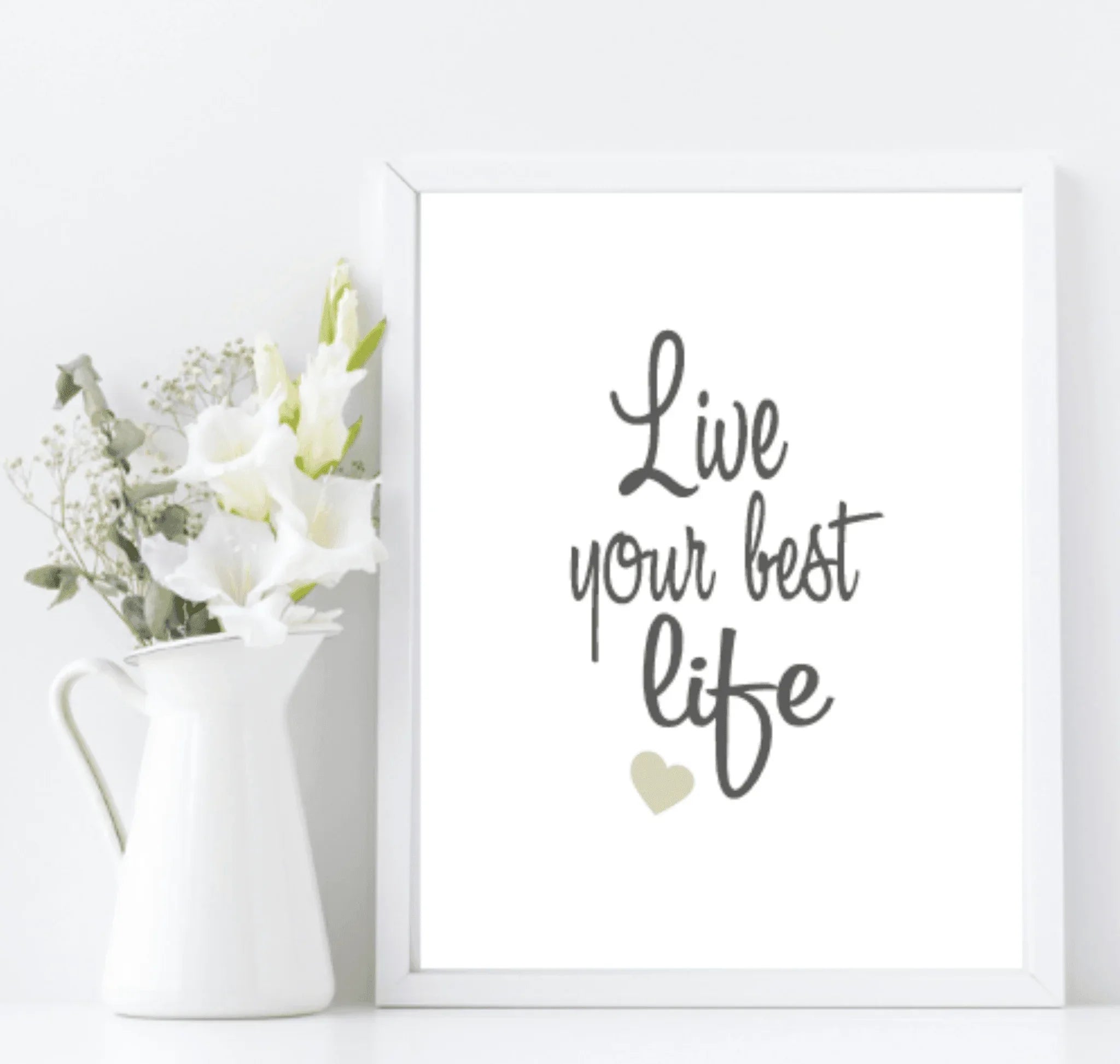 Live Your Best Life Print | Inspirational Wall Art | Customisable - Larosier Prints
