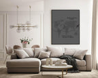 Long Distance Love Print | Romantic Wall Art - Larosier Prints