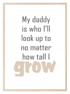 Look Up To Daddy Print | Fathers Day Wall Art | Customisable - Larosier Prints