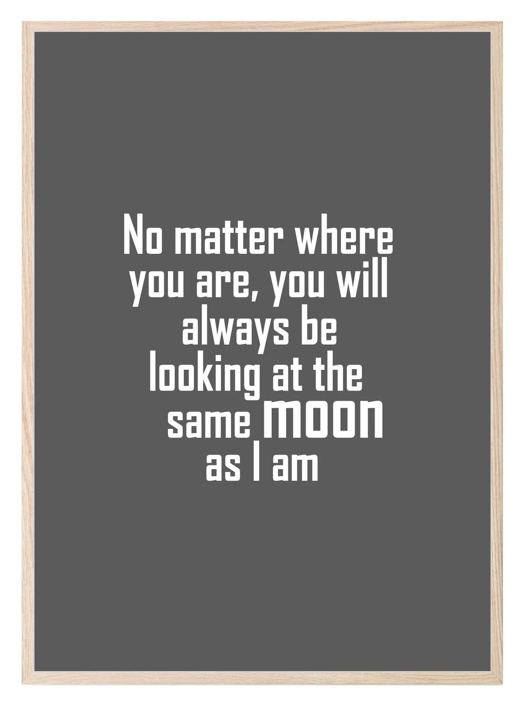 Looking At The Same Moon Print | Family & Love Wall Art | Customisable - Larosier Prints