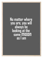 Looking At The Same Moon Print | Family & Love Wall Art | Customisable - Larosier Prints