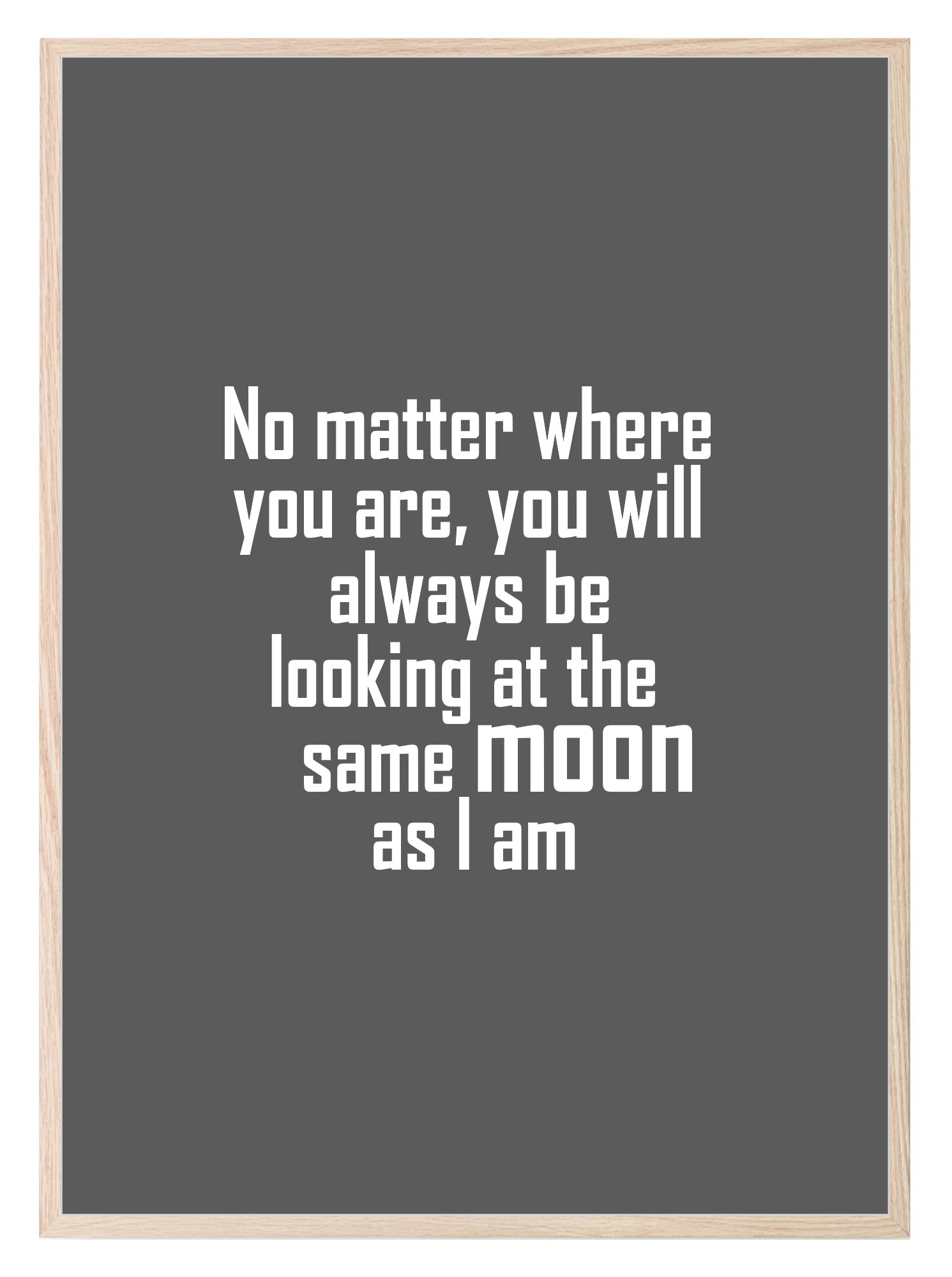 Looking At The Same Moon Print | Family & Love Wall Art | Customisable