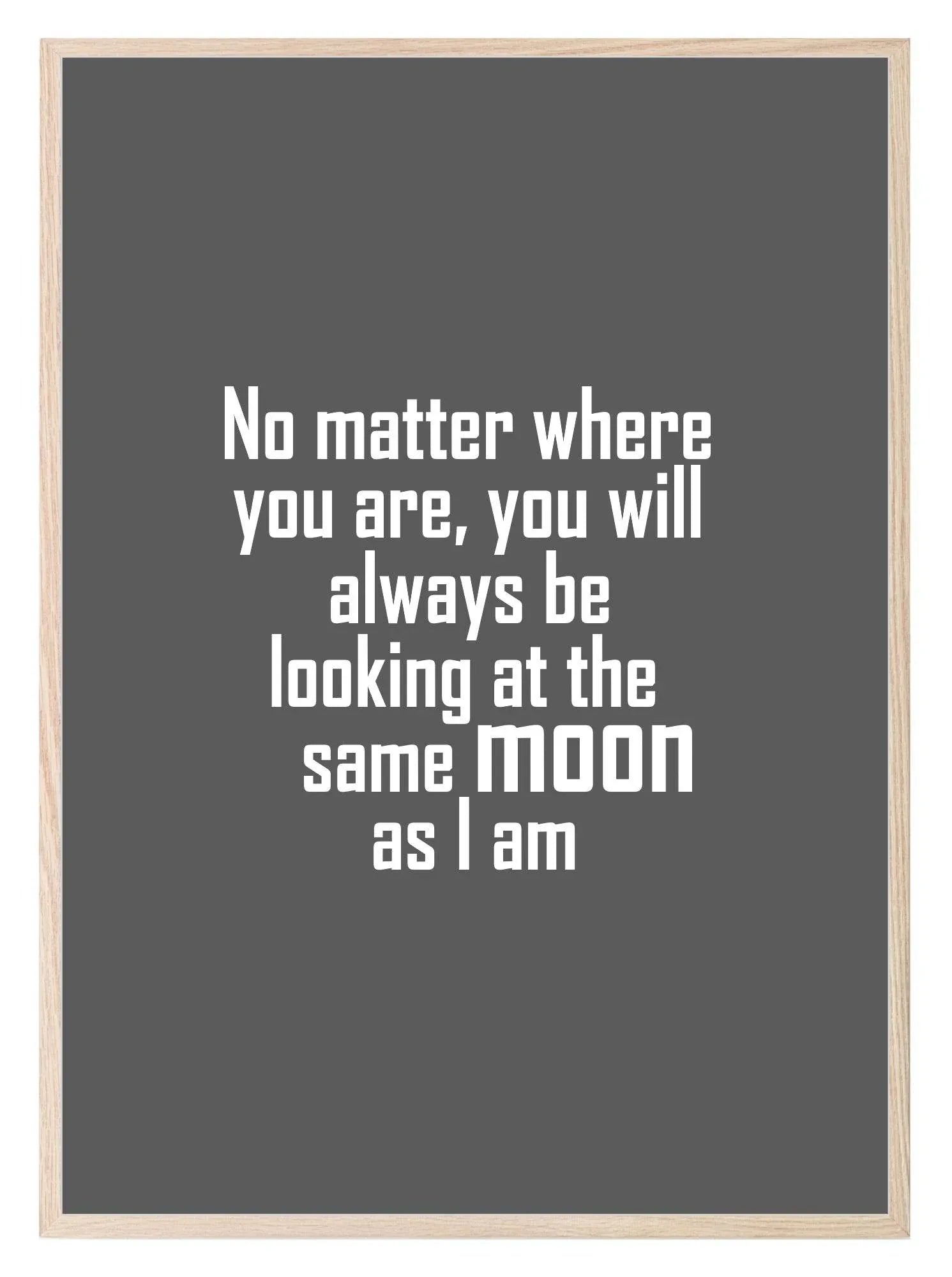 Looking At The Same Moon Print | Family & Love Wall Art | Customisable - Larosier Prints