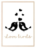 Love Birds Print | Romantic Wall Art - Larosier Prints