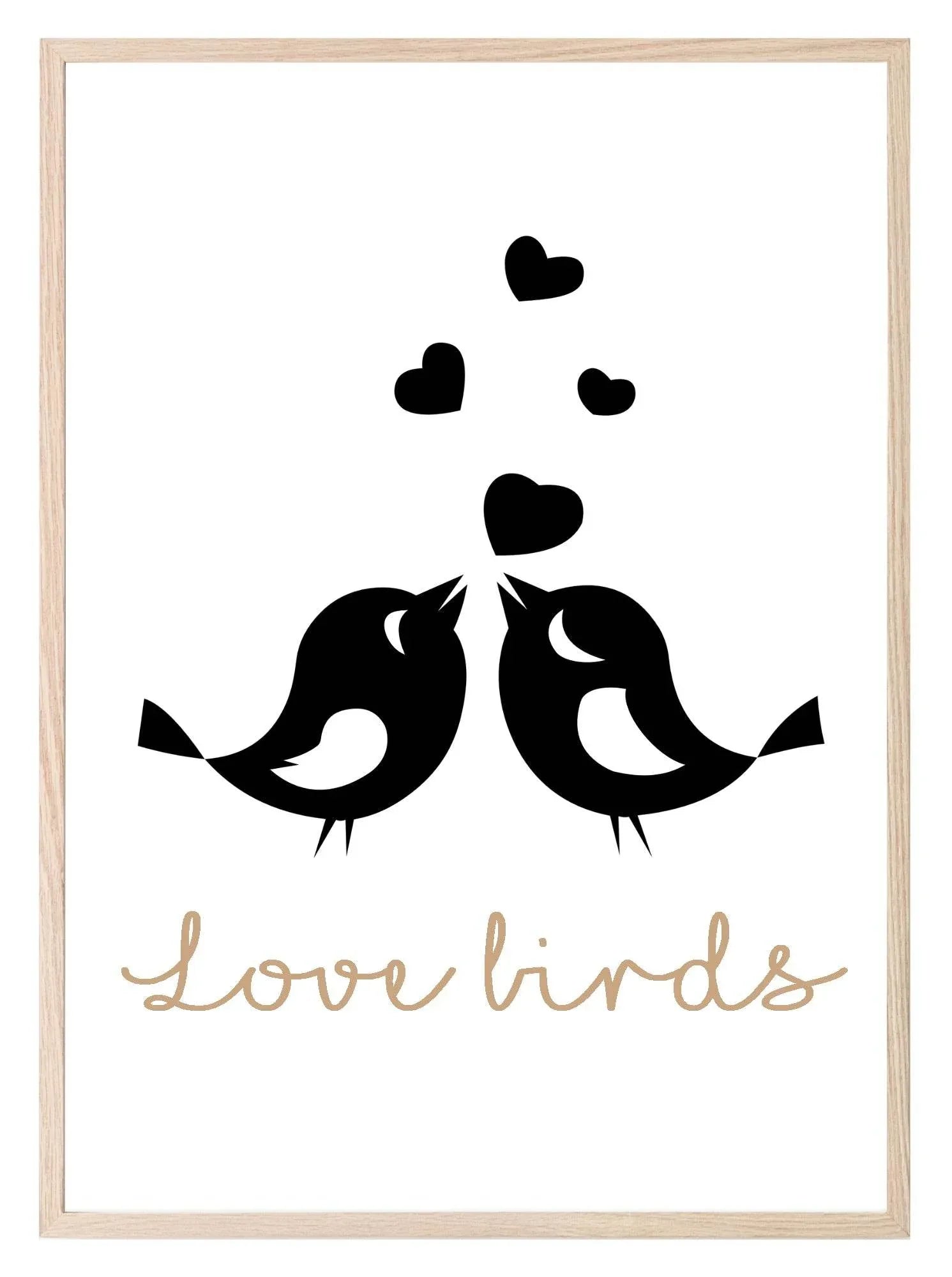 Love Birds Print | Romantic Wall Art - Larosier Prints