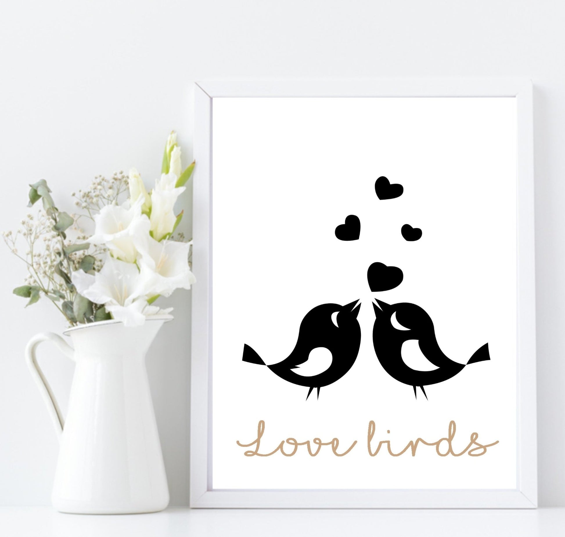 Love Birds Print | Romantic Wall Art