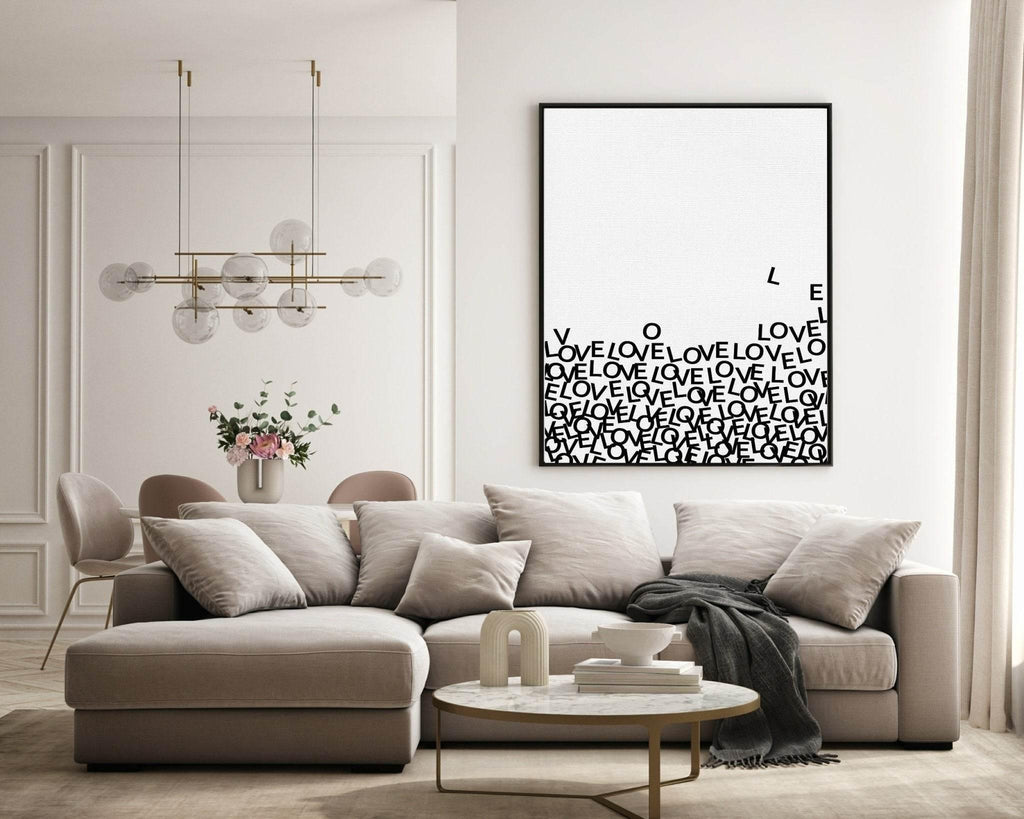 Love Letters Print | Monochrome Family & Love Wall Art - Larosier Prints