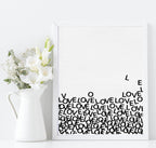 Love Letters Print | Monochrome Family & Love Wall Art - Larosier Prints
