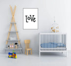 Love Print | Scandinavian Inspired Kids Wall Art - Larosier Prints