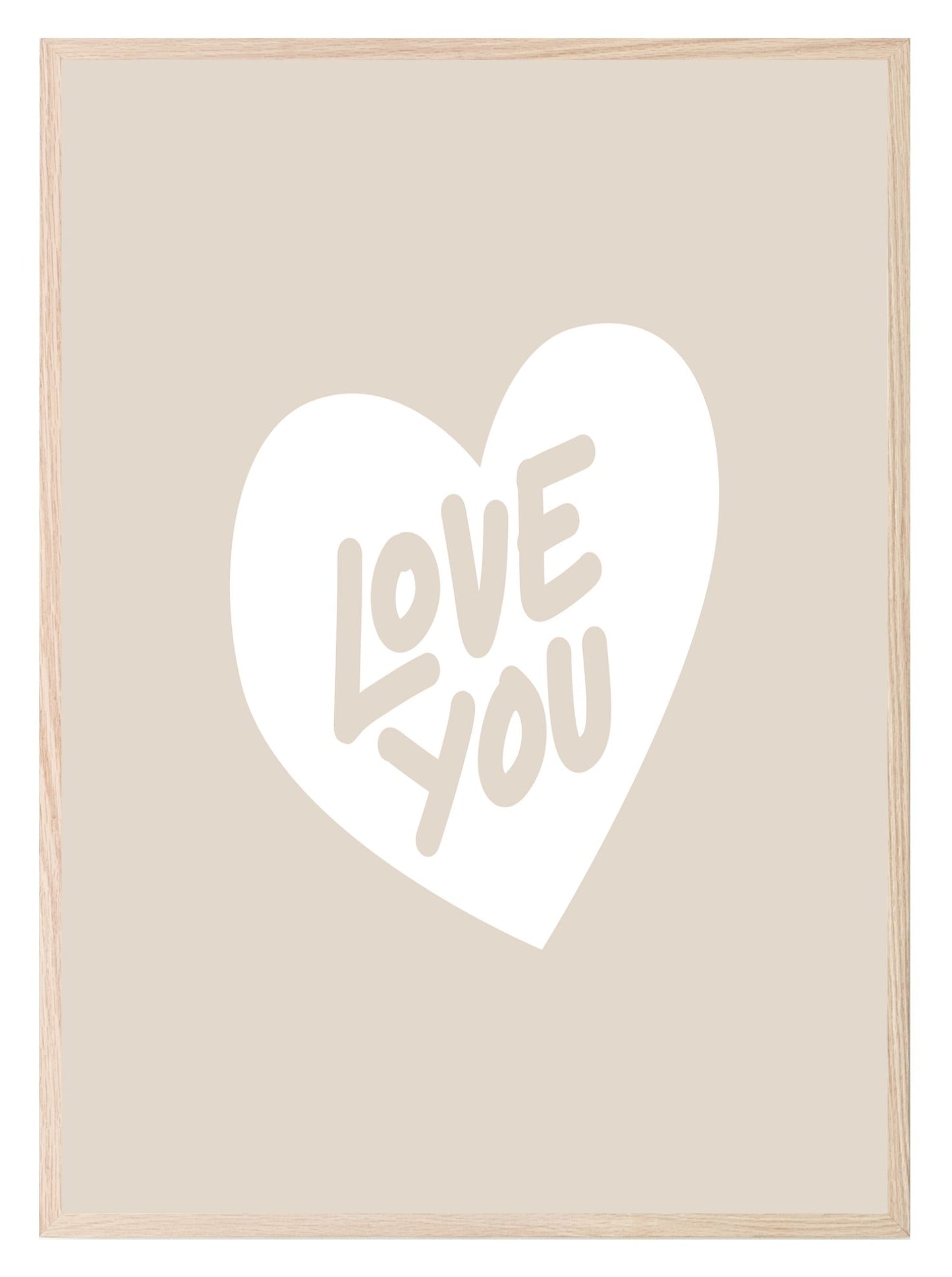 Love You Print | Heart Wall Art