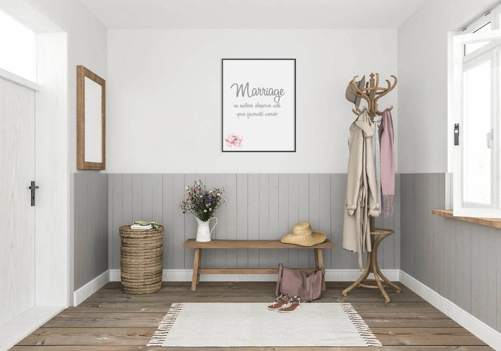 Marriage Definition Print | An Endless Sleepover With Your Favourite Weirdo | Family Wall Art | Customisable - Larosier Prints
