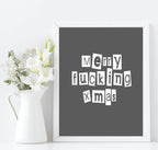 Merry Christmas Print | Rude Humour Wall Art | Customisable - Larosier Prints