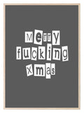 Merry Christmas Print | Rude Humour Wall Art | Customisable - Larosier Prints