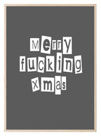 Merry Christmas Print | Rude Humour Wall Art | Customisable - Larosier Prints