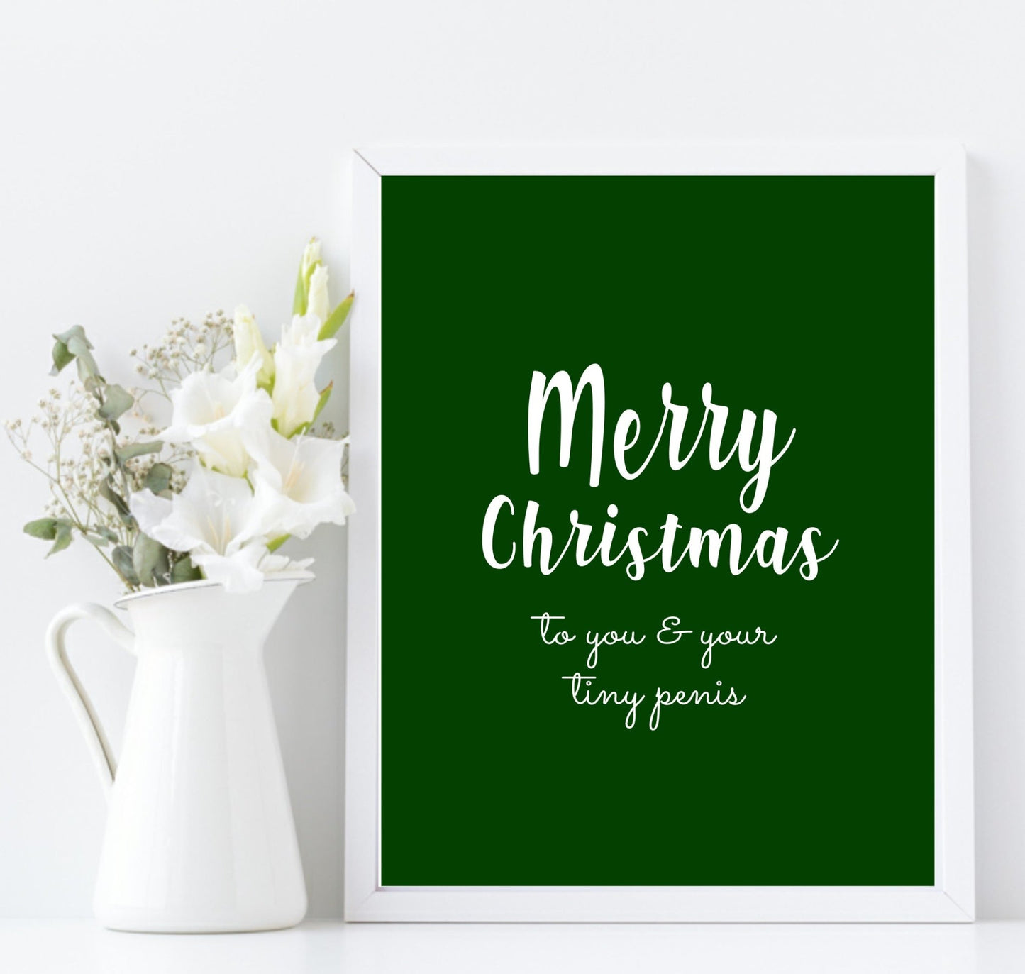 Merry Christmas To You Print | Sarcastic & Sassy Wall Art | Customisable