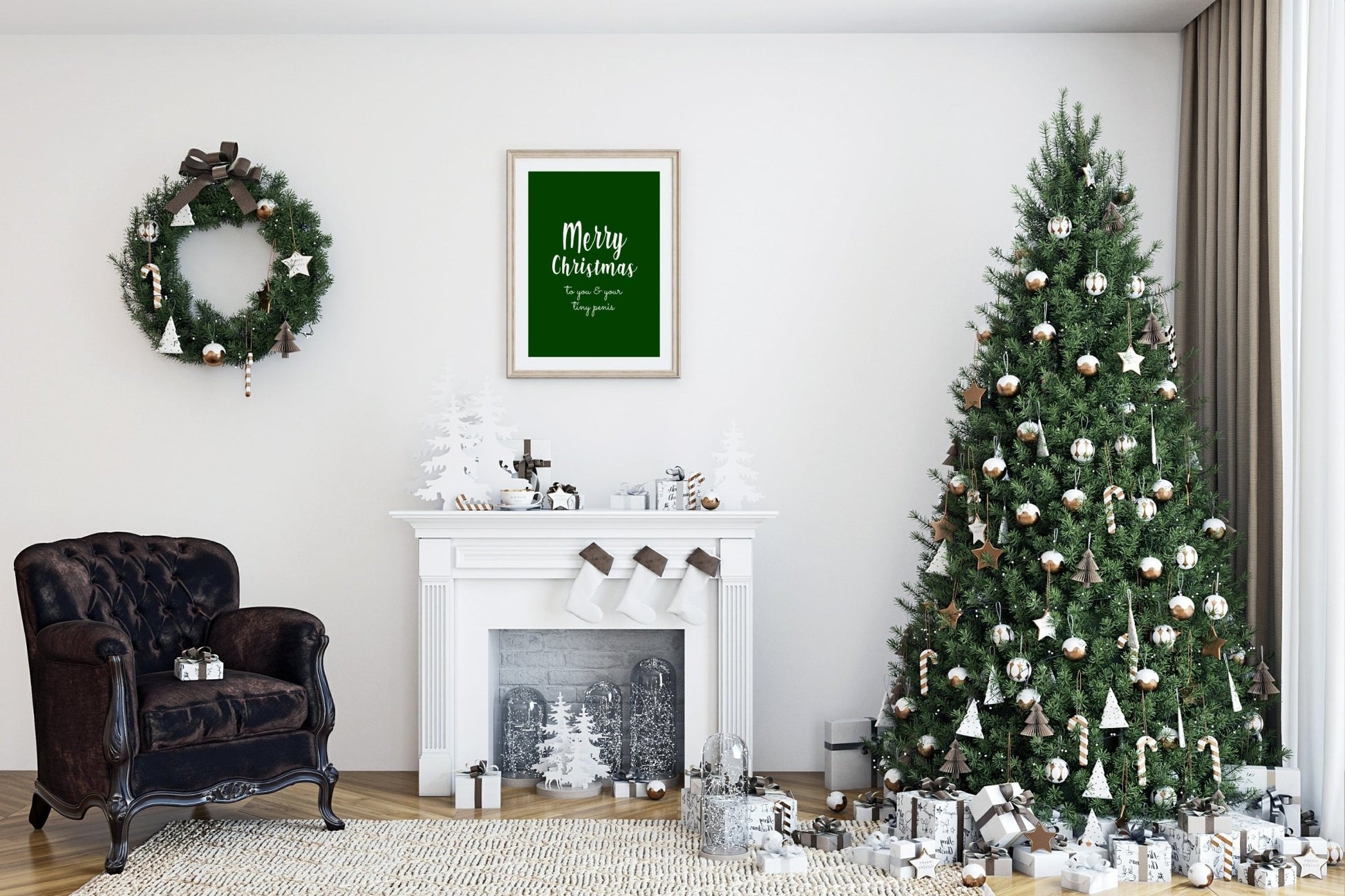 Merry Christmas To You Print | Sarcastic & Sassy Wall Art | Customisable