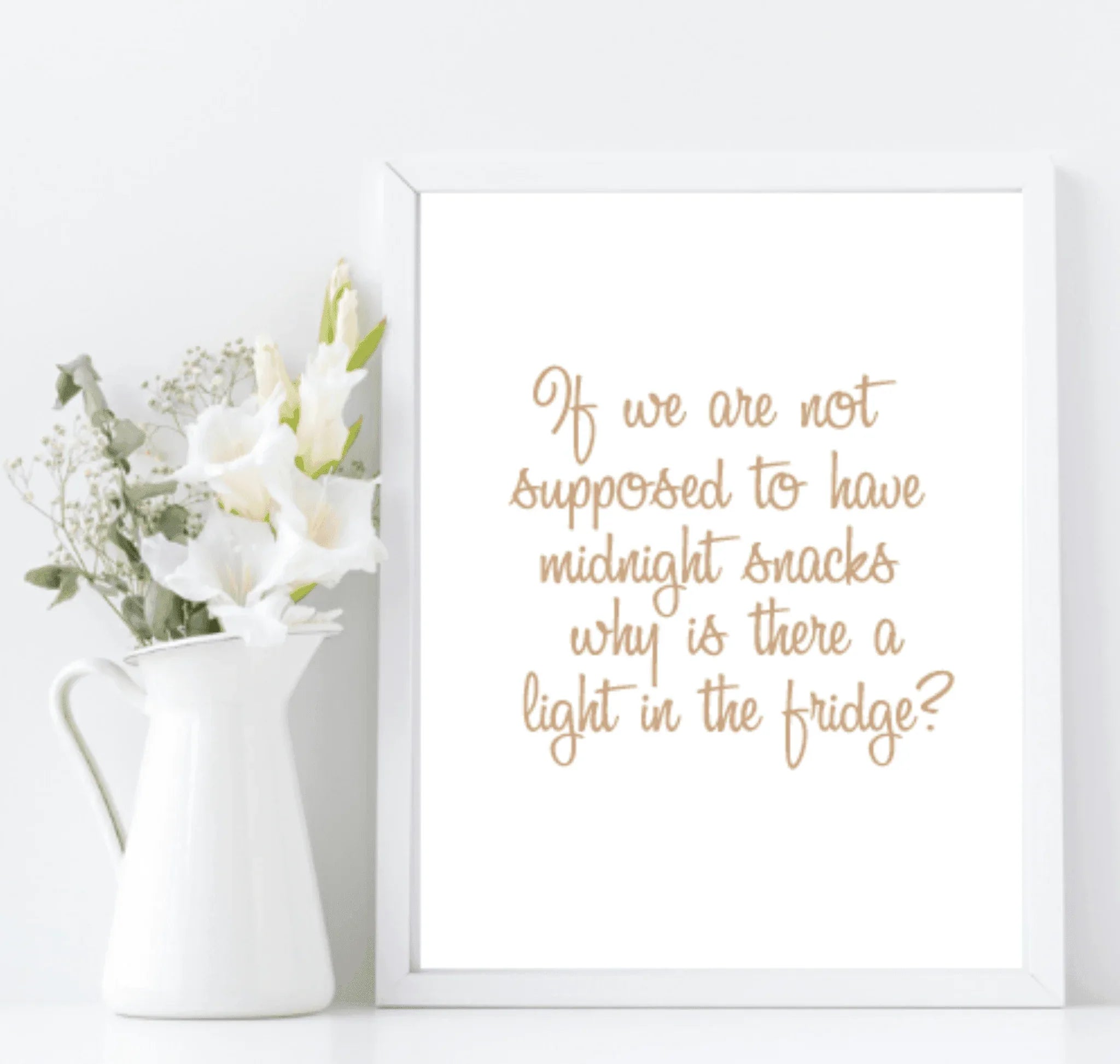 Midnight Snack Print | Funny Diet Wall Art | Customisable - Larosier Prints