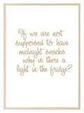 Midnight Snack Print | Funny Diet Wall Art | Customisable - Larosier Prints