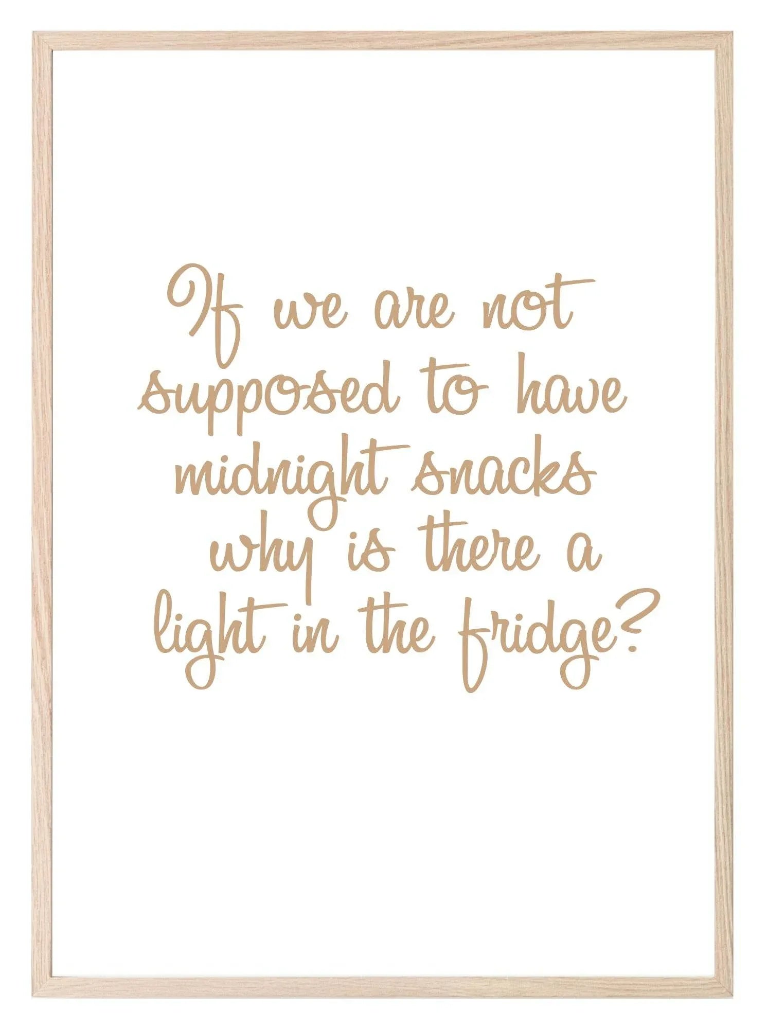 Midnight Snack Print | Funny Diet Wall Art | Customisable - Larosier Prints