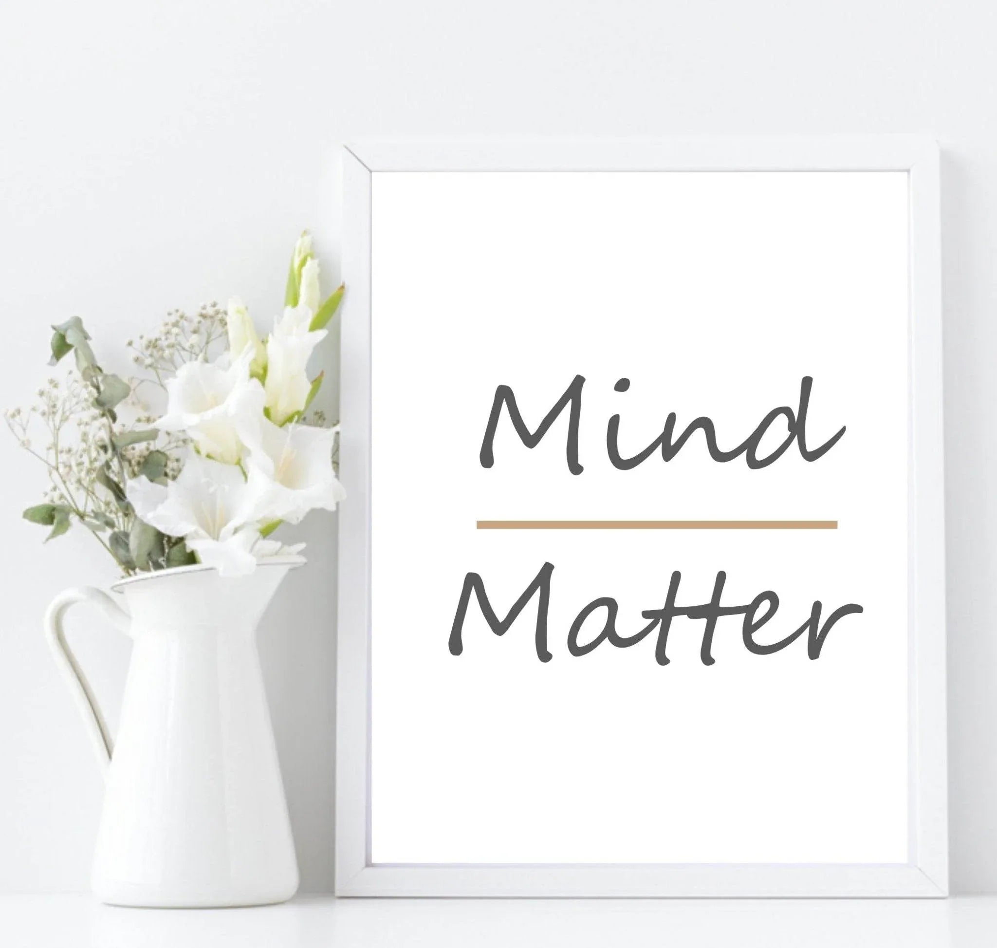 Mind Over Matter Print | Motivational Wall Art | Customisable - Larosier Prints