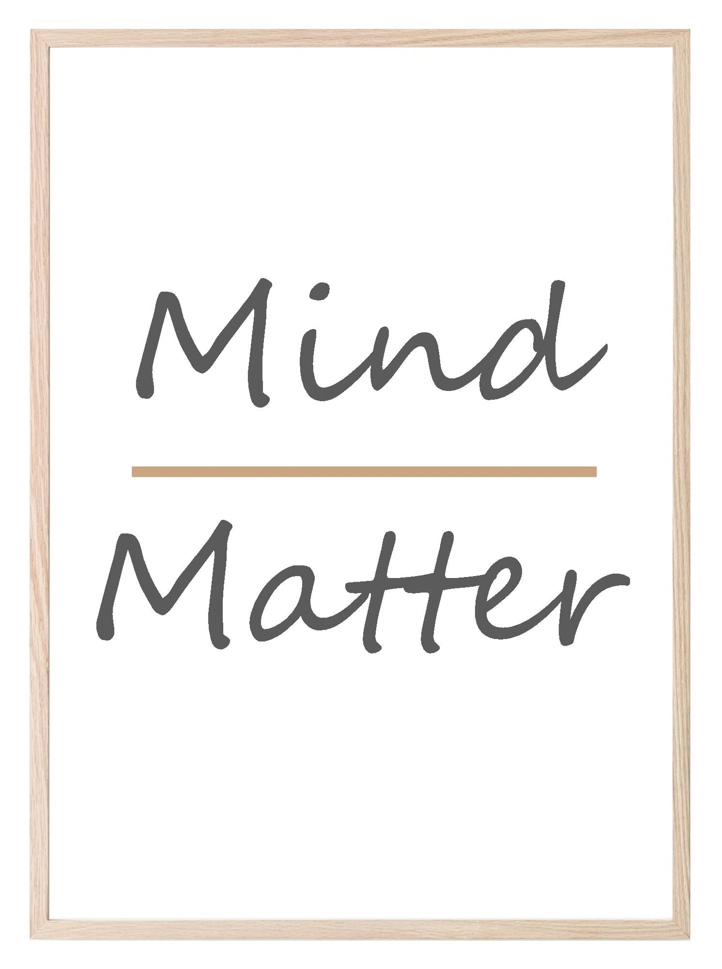 Mind Over Matter Print | Motivational Wall Art | Customisable