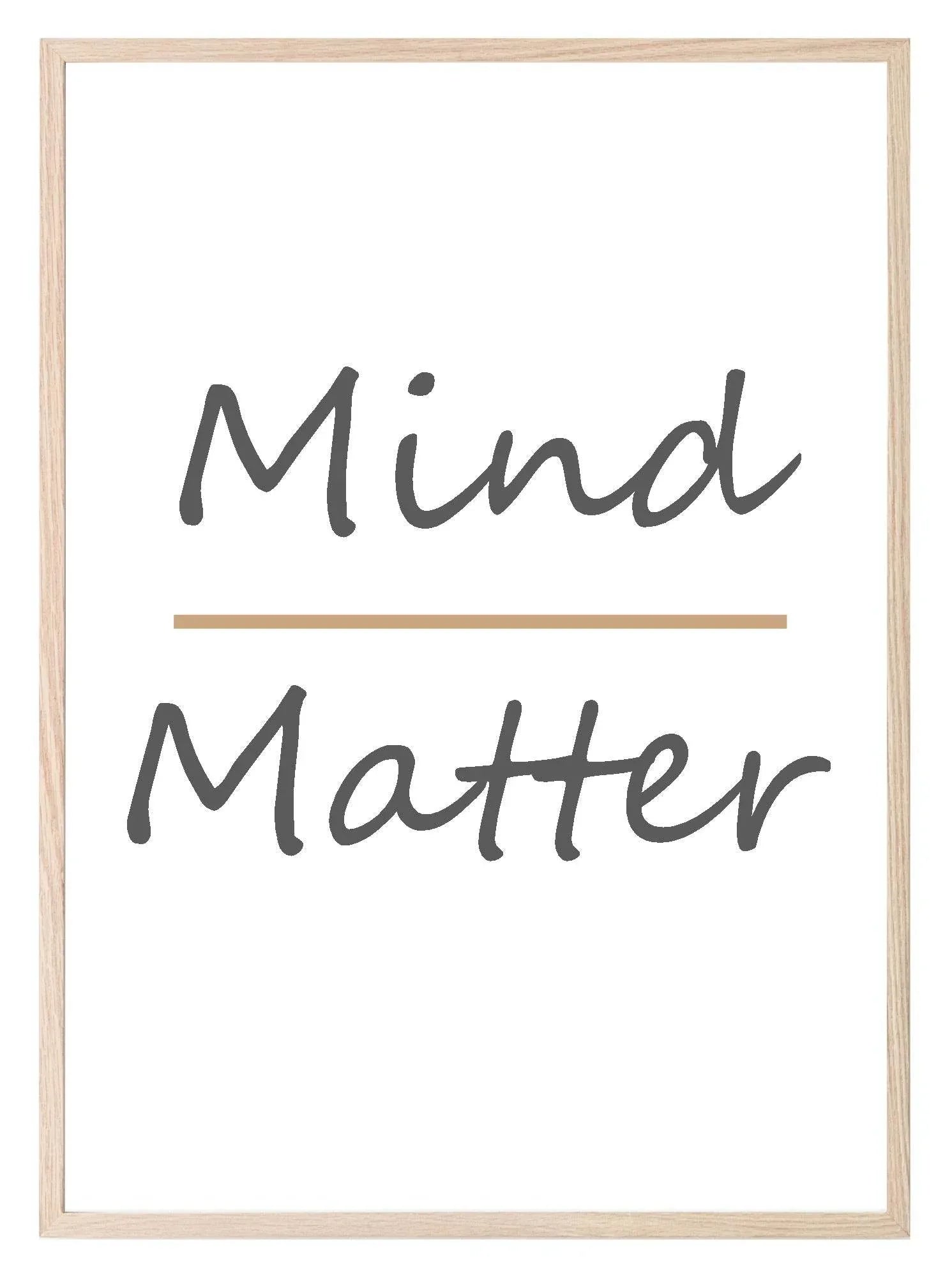 Mind Over Matter Print | Motivational Wall Art | Customisable - Larosier Prints