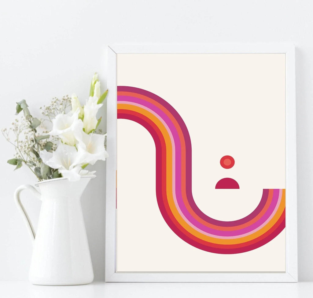 Modern Abstract Print set of 3 | Bright Or Grey Scale Wall Art - Larosier Prints