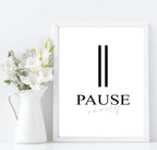 Modern Play Often, Pause Rarely, Stop Never Prints Set of 3 | Abstract Wall Art - Larosier Prints