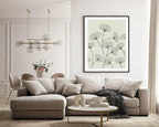 Monochrome Abstract Collection of 4 Prints | Rose Eyes , Woman , Line Floral , Black Sun Wall Art - Larosier Prints