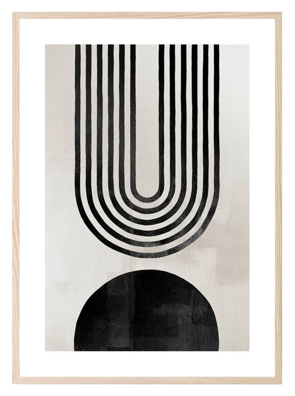 Monochrome Abstract Print | Berlin Arches Wall Art - Larosier Prints
