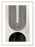 Monochrome Abstract Print | Berlin Arches Wall Art - Larosier Prints