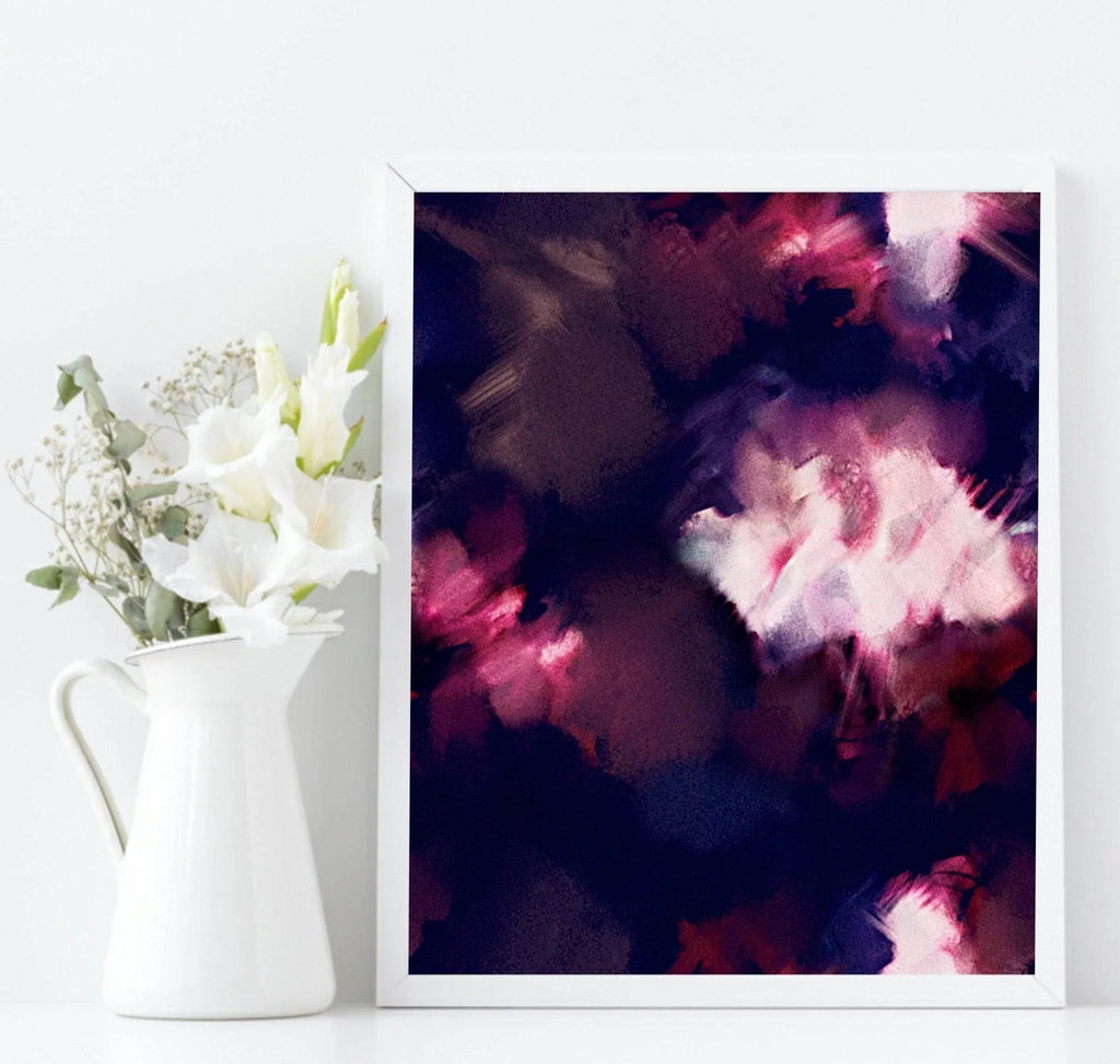 Moody Brushstrokes Print | Modern Wall Art - Larosier Prints