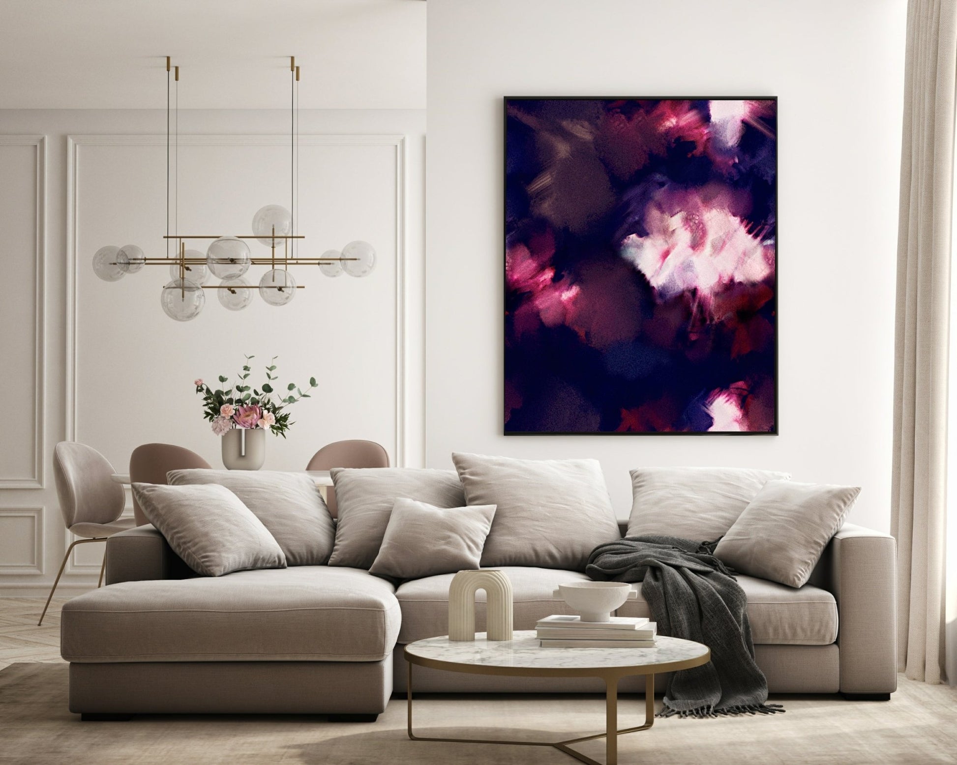 Moody Brushstrokes Print | Modern Wall Art