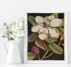 Moody Flower Print | Black Floral Wall Art - Larosier Prints