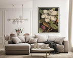 Moody Flower Print | Black Floral Wall Art - Larosier Prints