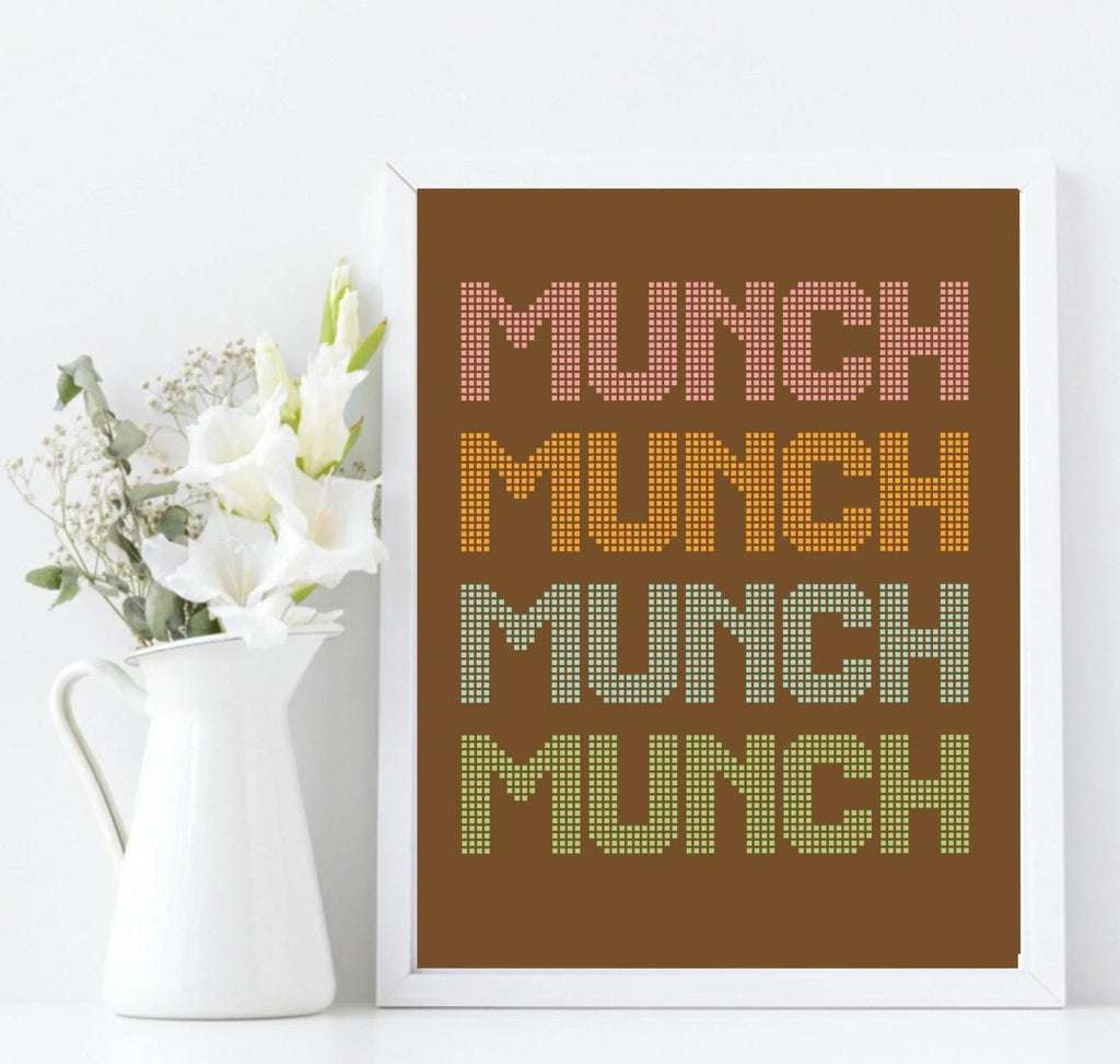 Munch Munch Munch Print | Kitchen Wall Art - Larosier Prints
