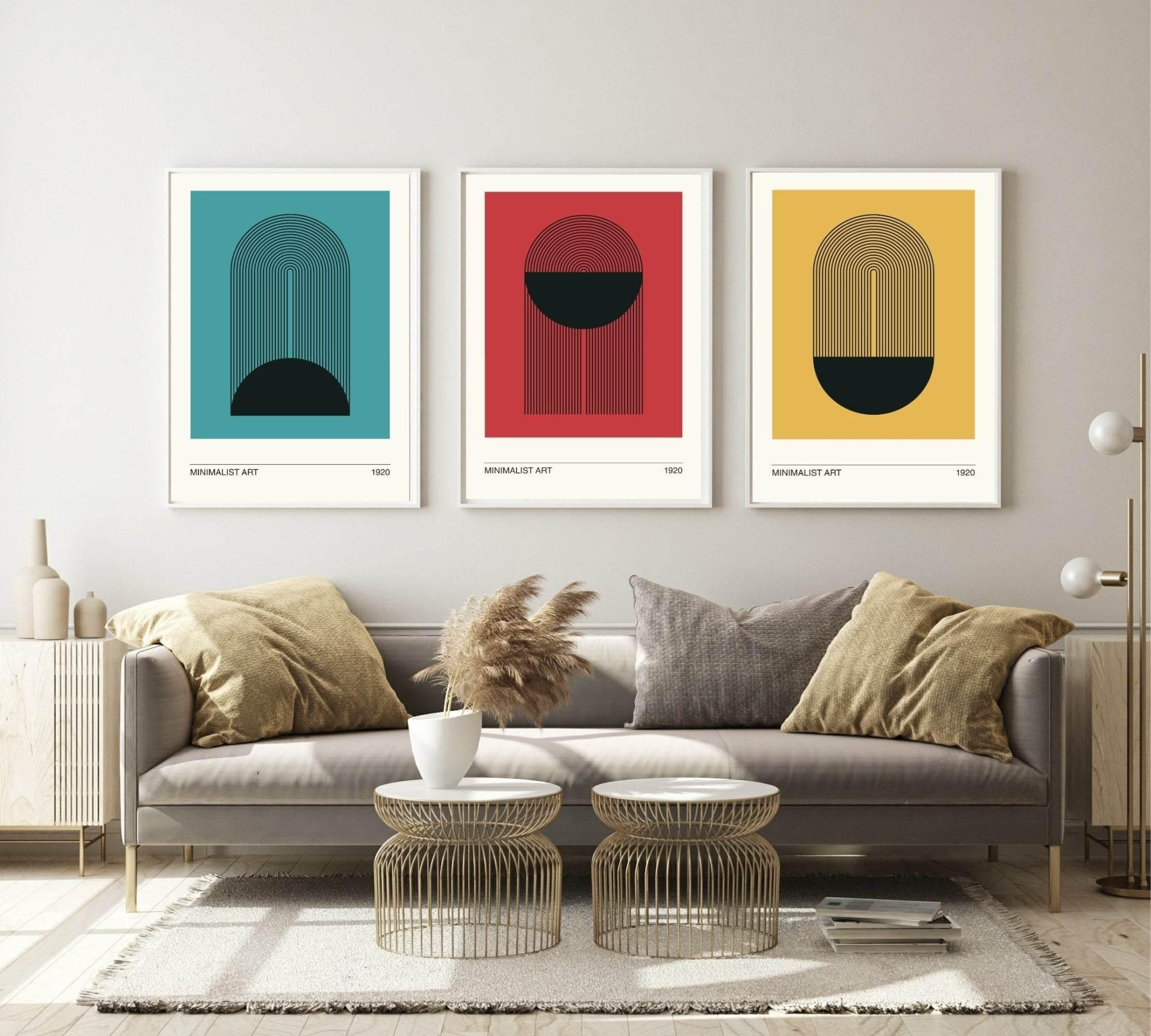 Mustard Minimalist Print | Abstract Wall Art - Larosier Prints
