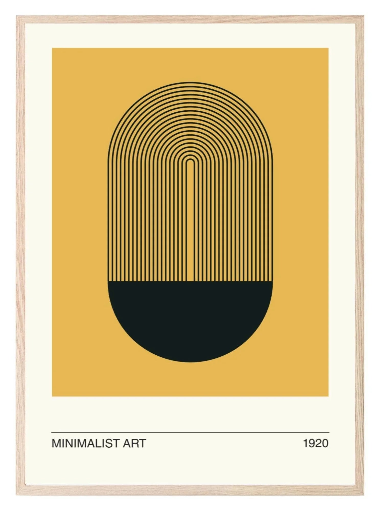 Mustard Minimalist Print | Abstract Wall Art - Larosier Prints