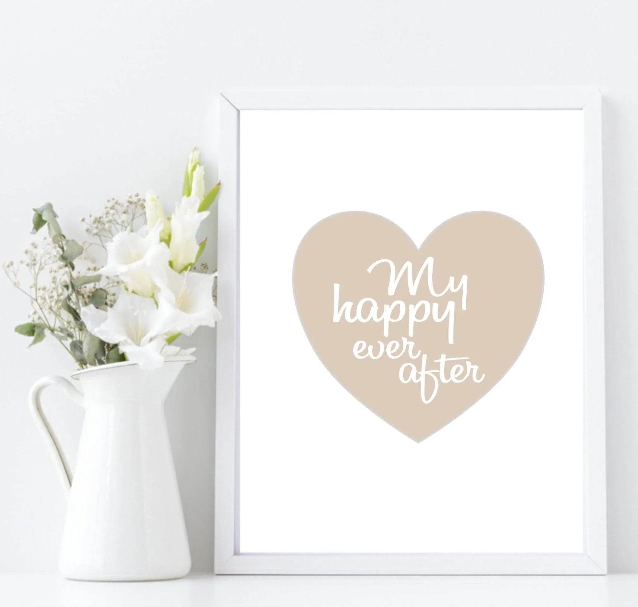 My Happy Ever After Print | Love & Romance Wall Art | Customisable - Larosier Prints