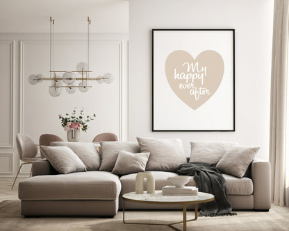 My Happy Ever After Print | Love & Romance Wall Art | Customisable