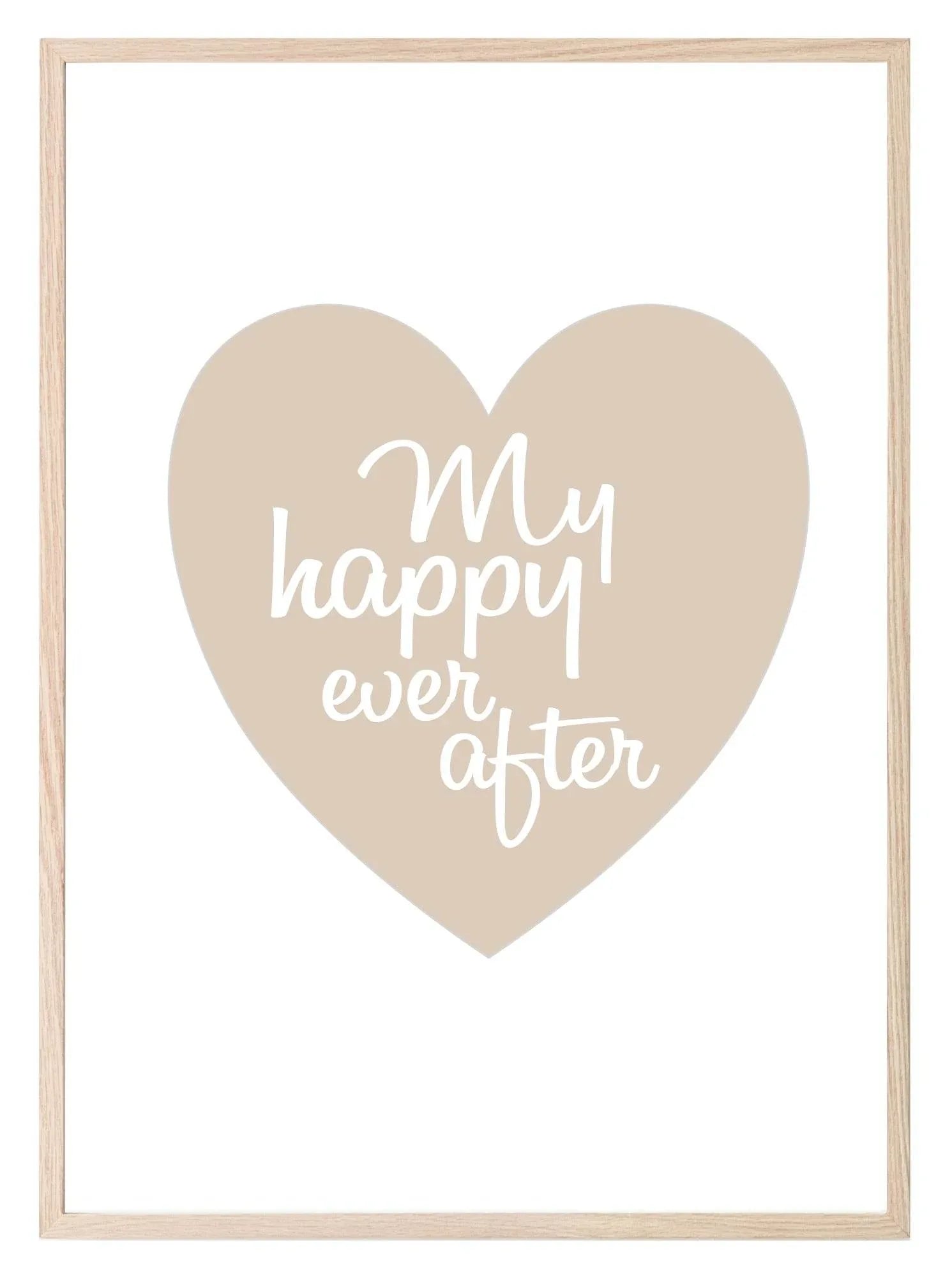My Happy Ever After Print | Love & Romance Wall Art | Customisable - Larosier Prints