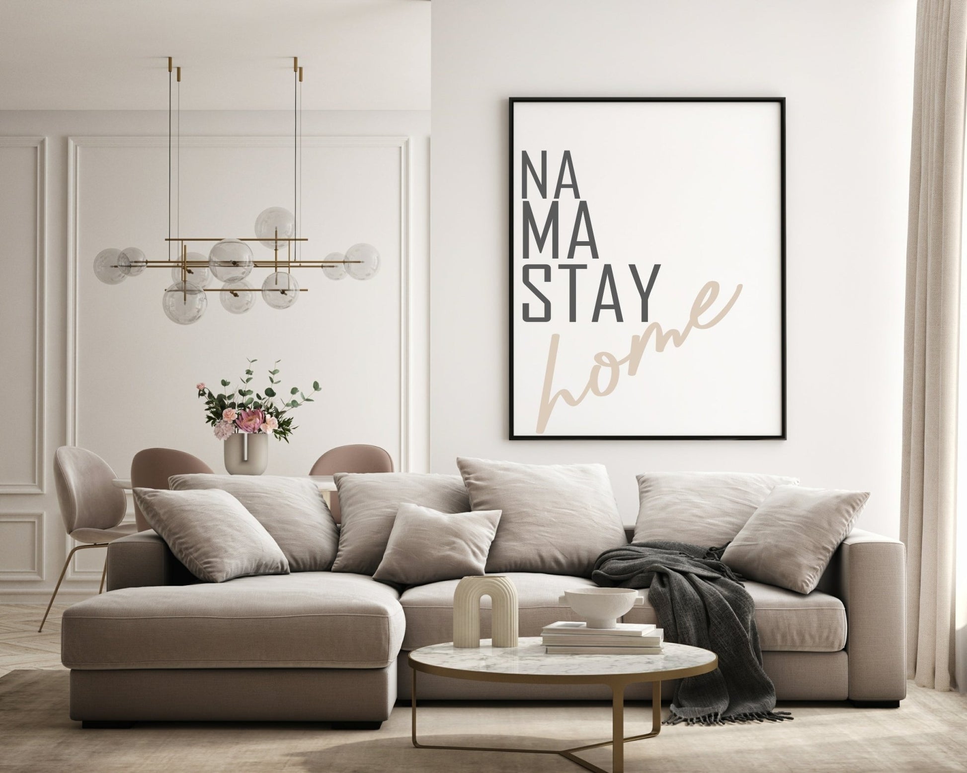 Na Ma Stay Home Print | Cosy House Wall Art | Customisable