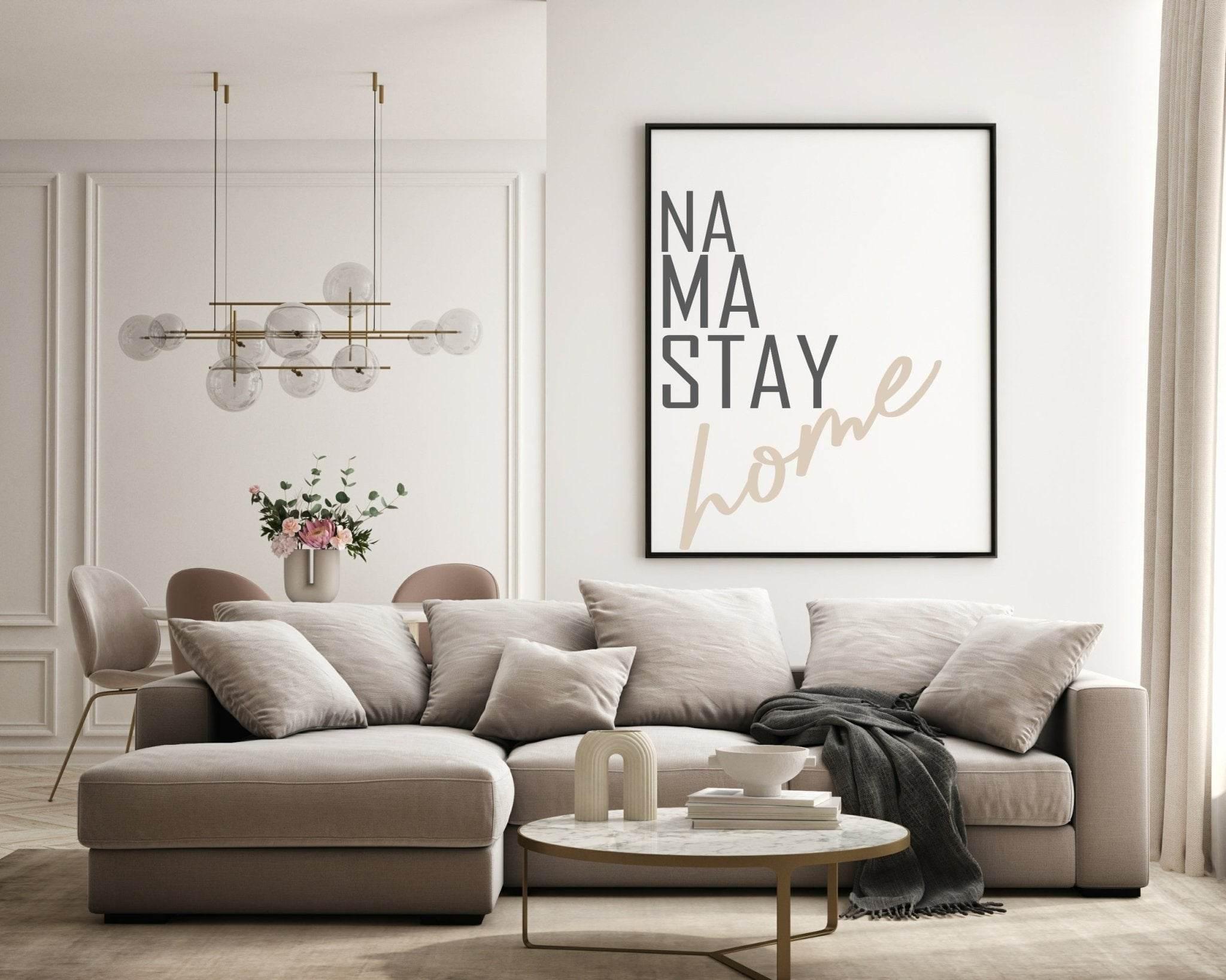 Na Ma Stay Home Print | Cosy House Wall Art | Customisable - Larosier Prints
