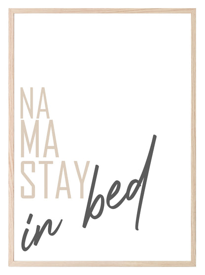 Na Ma Stay In Bed Print | Bedroom Wall Art | Customisable