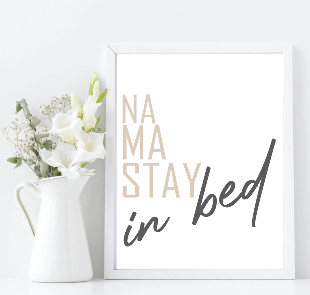 Na Ma Stay In Bed Print | Bedroom Wall Art | Customisable - Larosier Prints