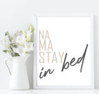 Na Ma Stay In Bed Print | Bedroom Wall Art | Customisable - Larosier Prints