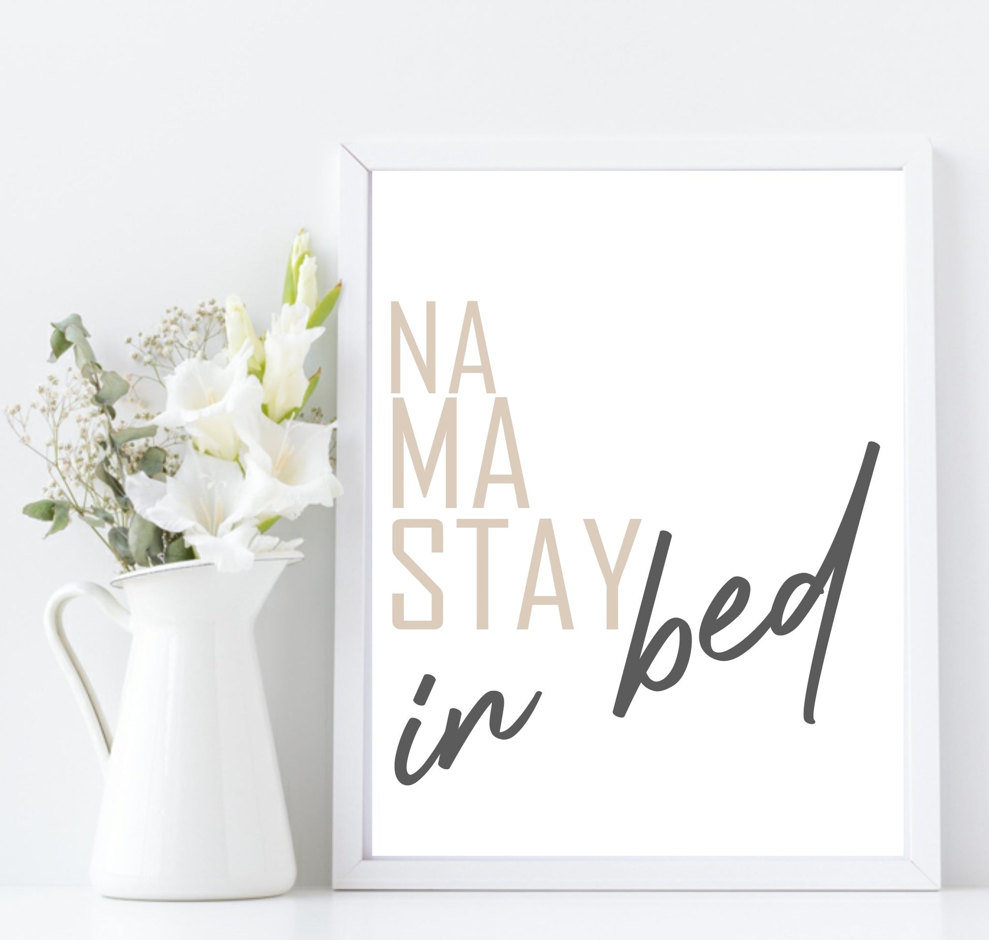 Na Ma Stay In Bed Print | Bedroom Wall Art | Customisable