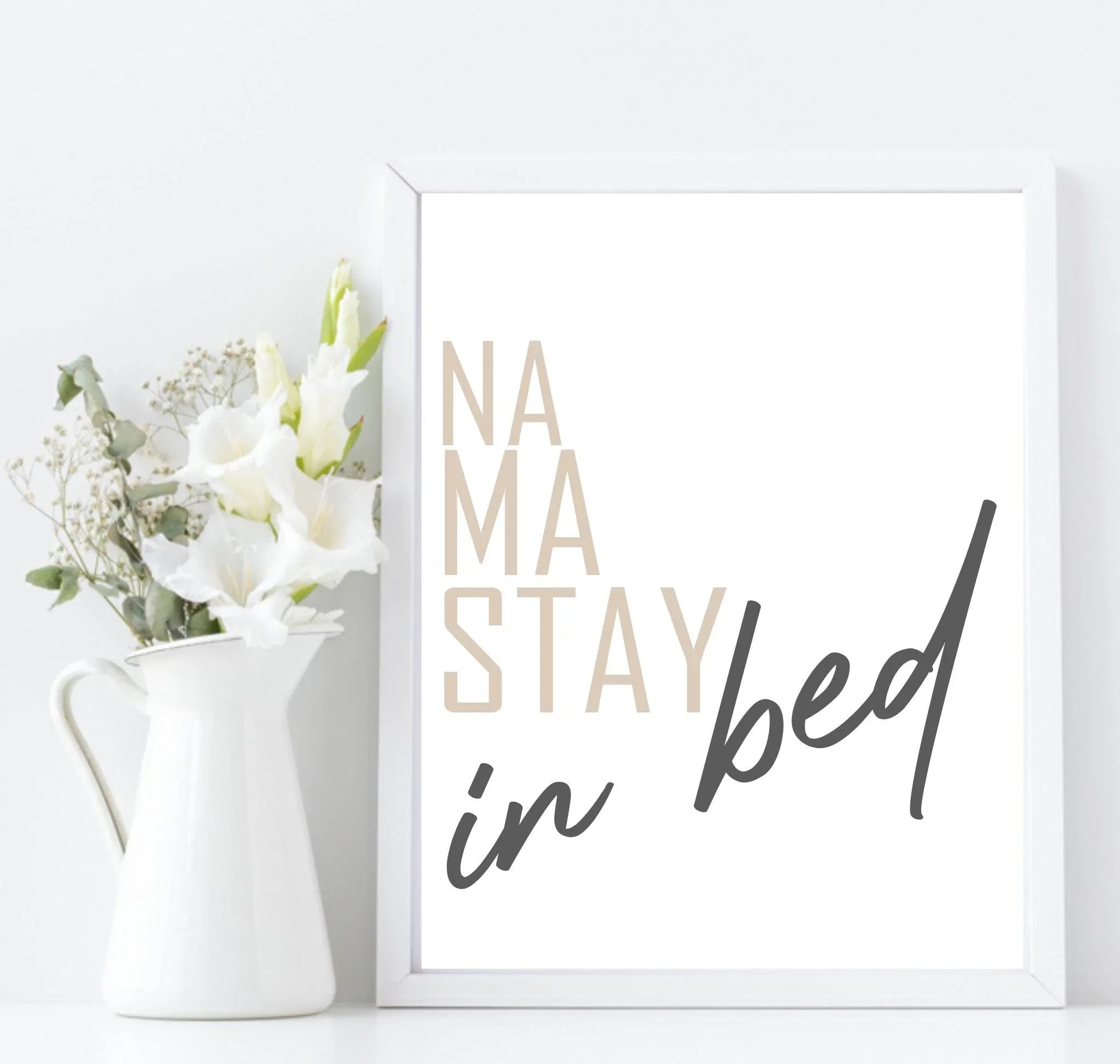 Na Ma Stay In Bed Print | Bedroom Wall Art | Customisable - Larosier Prints