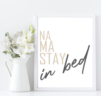 Na Ma Stay In Bed Print | Bedroom Wall Art | Customisable