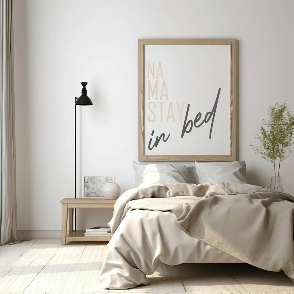 Na Ma Stay In Bed Print | Bedroom Wall Art | Customisable - Larosier Prints